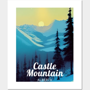 Castle Mountain Alberta Canada ski Posters and Art